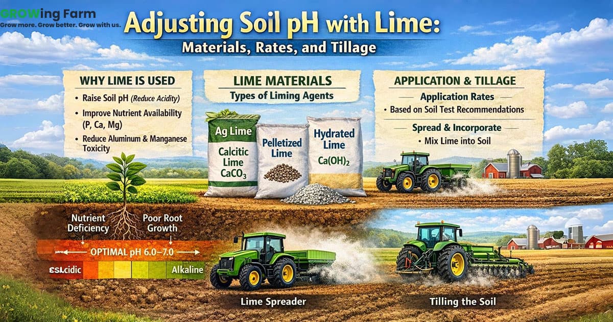Adjusting Soil pH with Lime: Materials, Rates, and Tillage